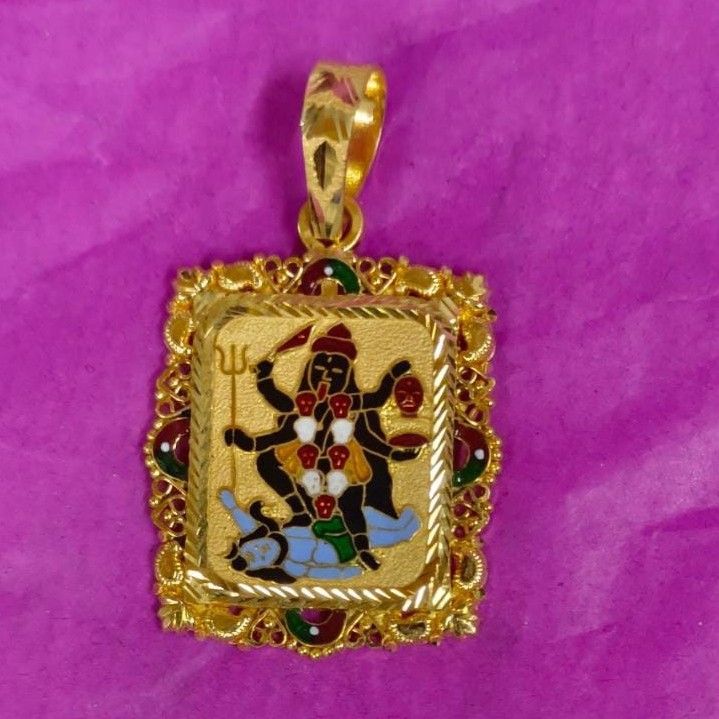 916 gold fancy mahakali ma mina pendant