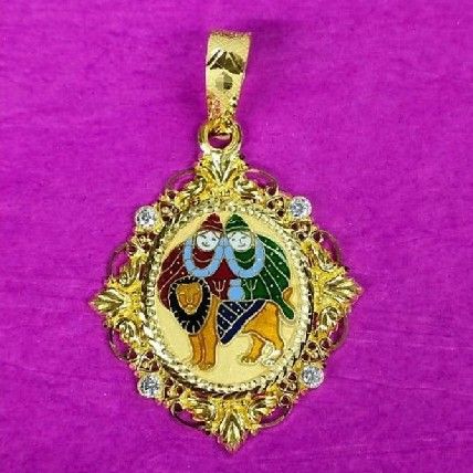 916 Gold chamunda ma mina pendant
