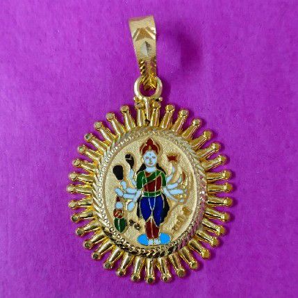 916 Gold Surykiran Sadhi Ma Mina Pendant