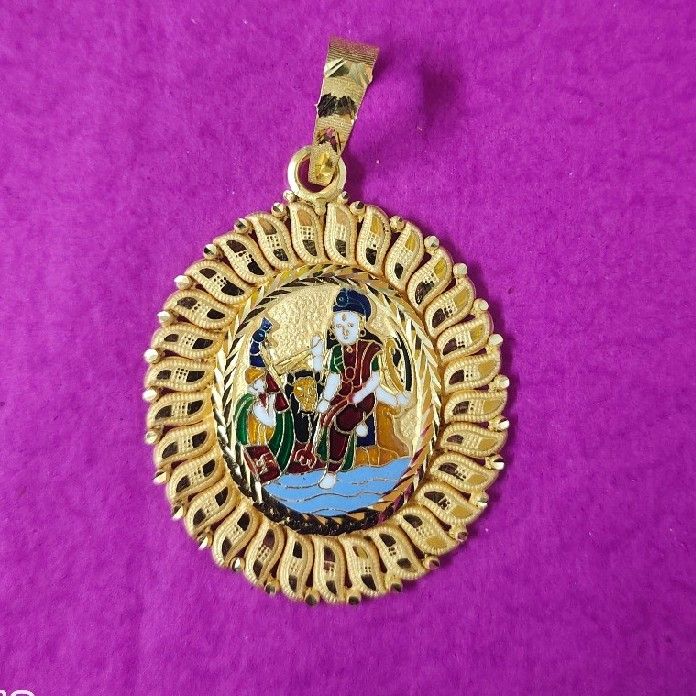 916 Gold Sunflower Design Vahanvati Ma Mina Pendant