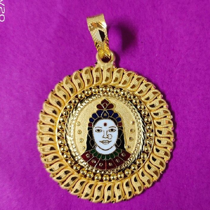 916 Gold Fancy Chehar Ma Mina Pendant