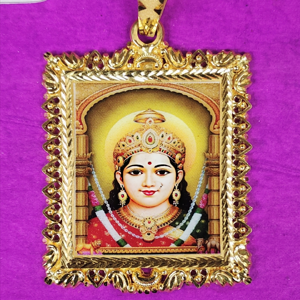 22k Gold Printed Chehar maa mina pendant