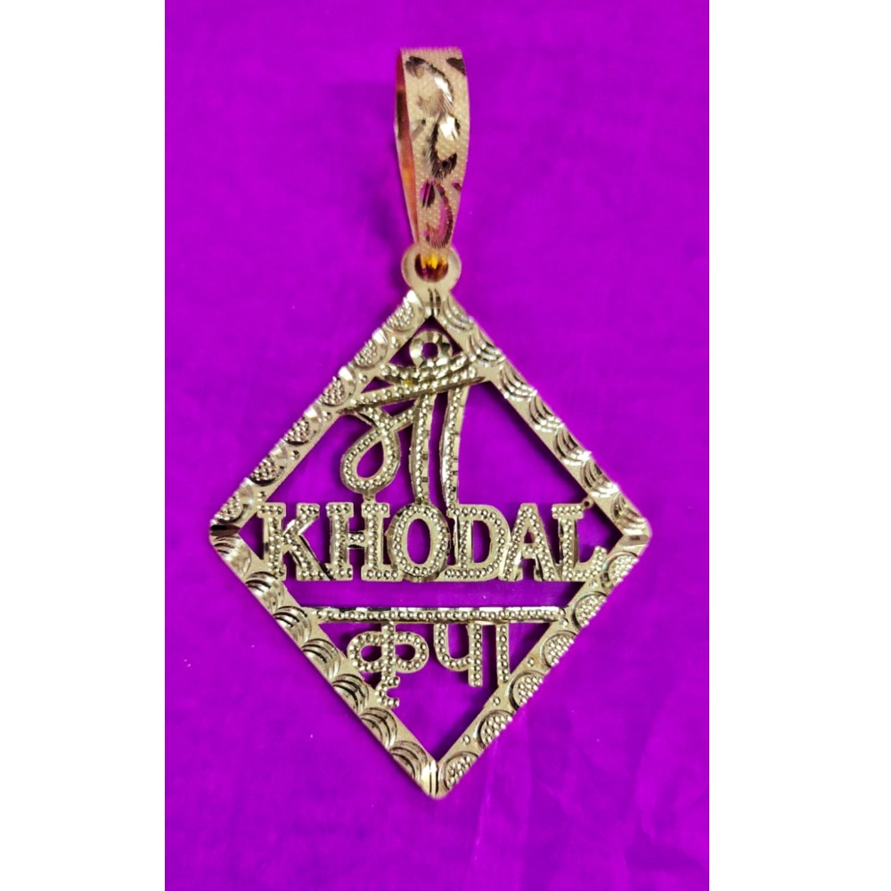 22k gold khodal maa aaricutting pendant