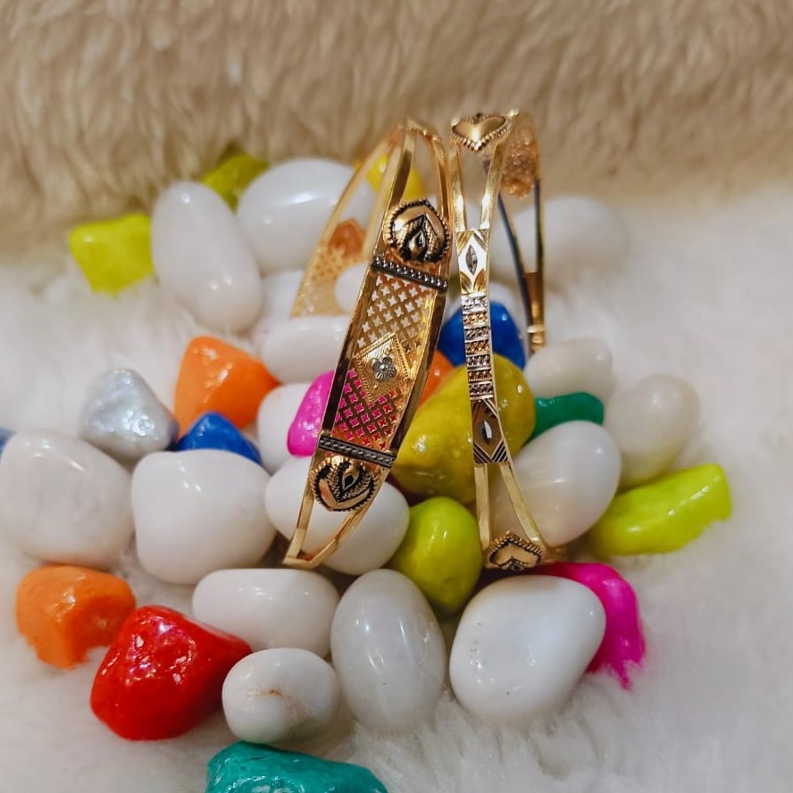 22K Gold Antique Bangles