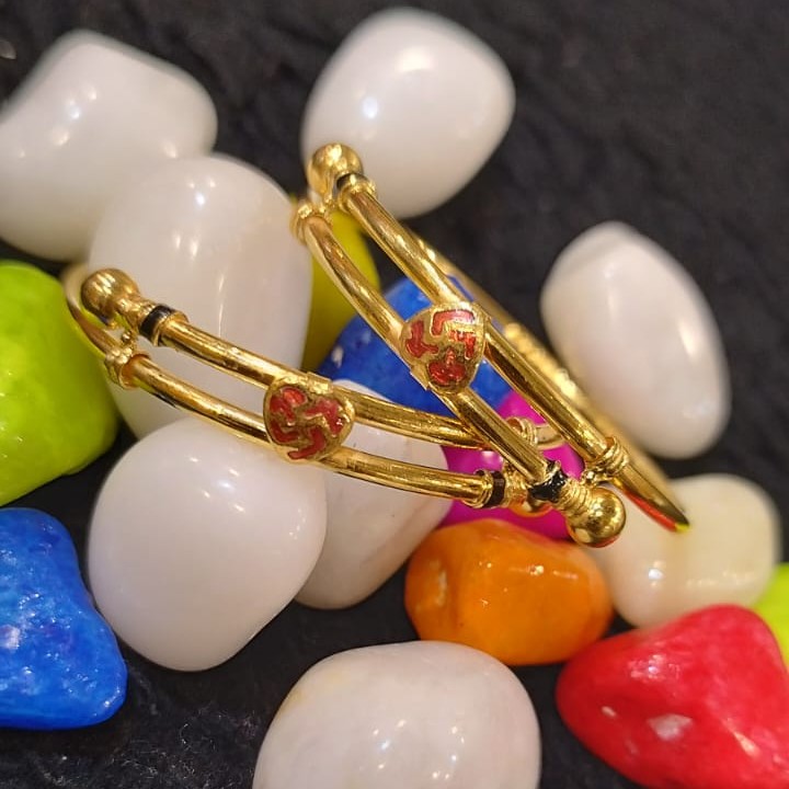 22Kt Gold Sathiya Design Baccha Kadli