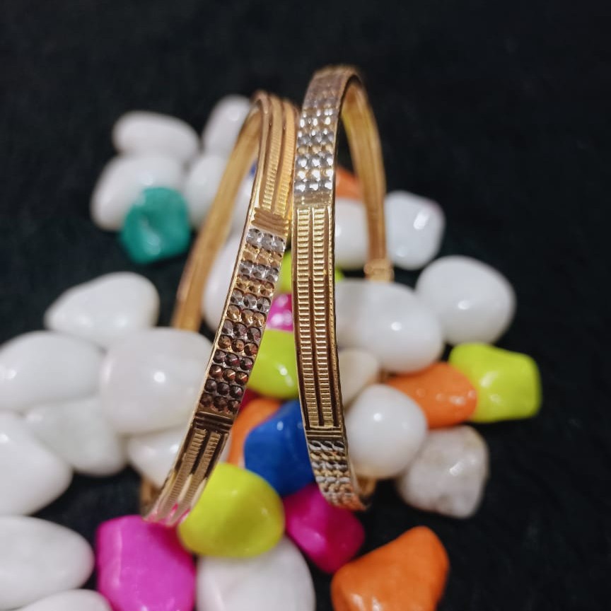 916 Gold Machine Cut Copper Kadli Bangle