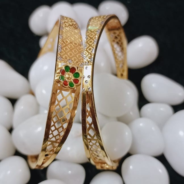 916 Gold Flower Design Copper Kadli