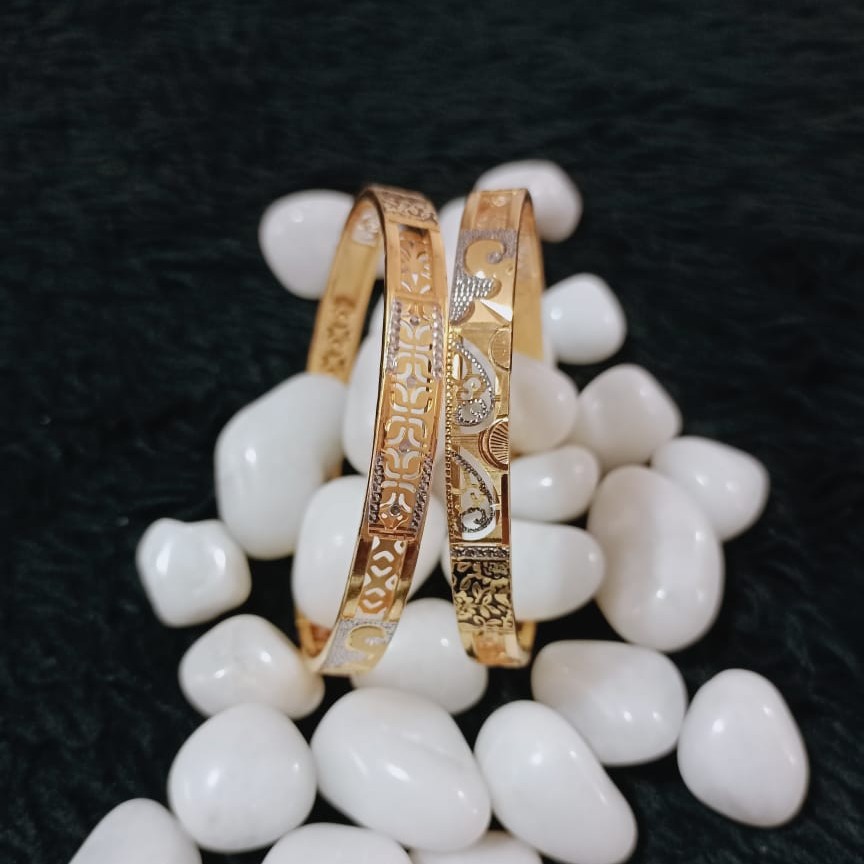 22K Gold Fancy Kadli Bangle