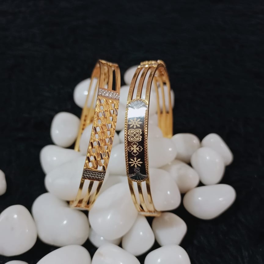 916 Gold Fancy Machine Design Kadli Bangle