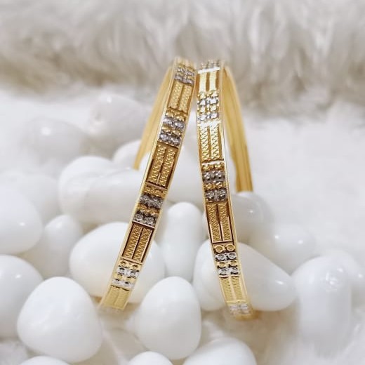 916 Gold Rhodium Design Bangle