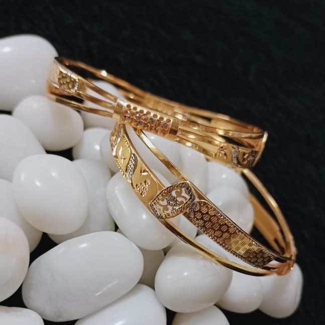 22K Gold Double Pipe Copper Kadli