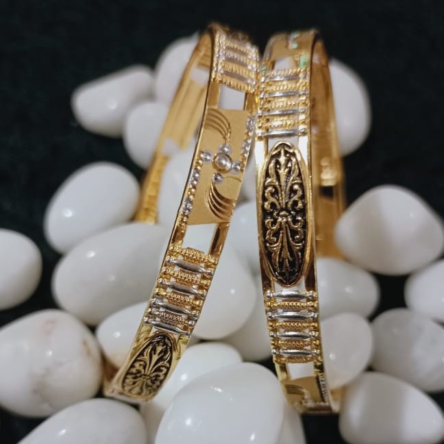 22K Gold Fancy Copper Kadli Bangle