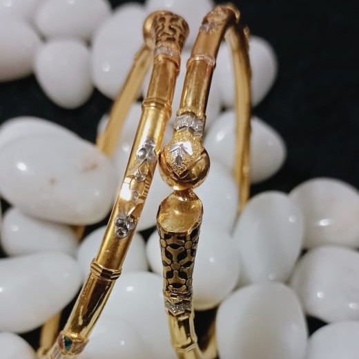916 Gold Fancy Colorful Copper Kadli Bangle