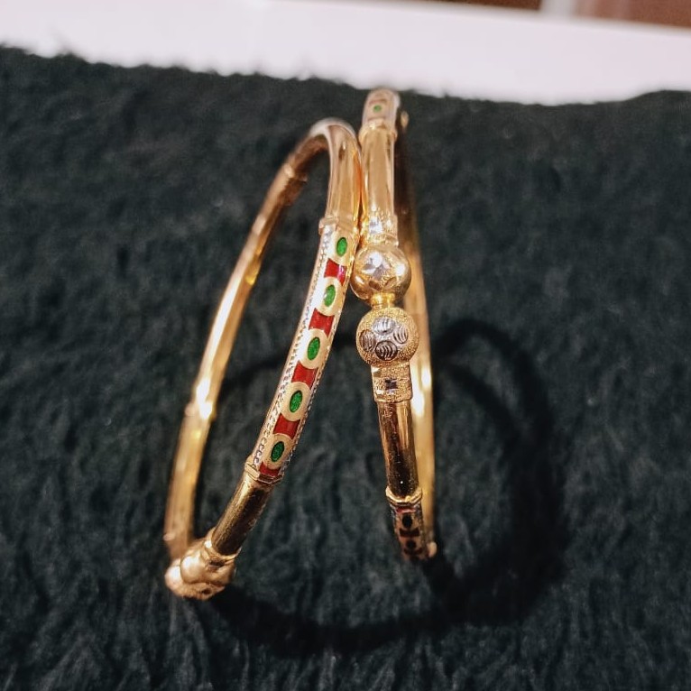 916 Gold Modern Copper Kadli Bangle SGC48