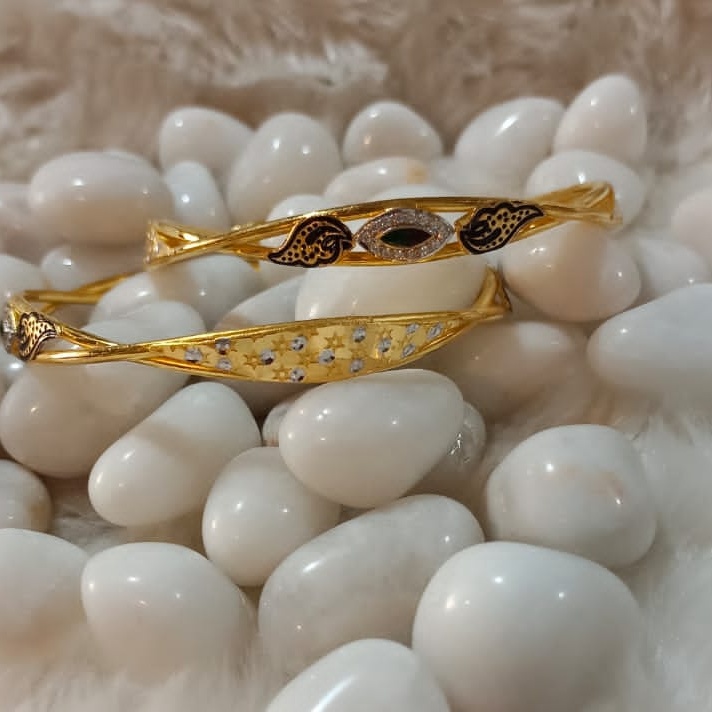 22KT Gold Antique Ethnic Copper Kadli Bangle SGB30