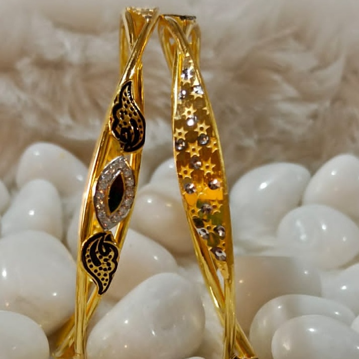 22KT Gold Fancy Ethnic Copper Kadli Bangle SGB22