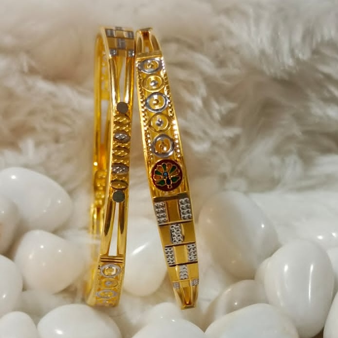 22KT Gold Fancy Wedding Copper Kadli Bangle SGB07
