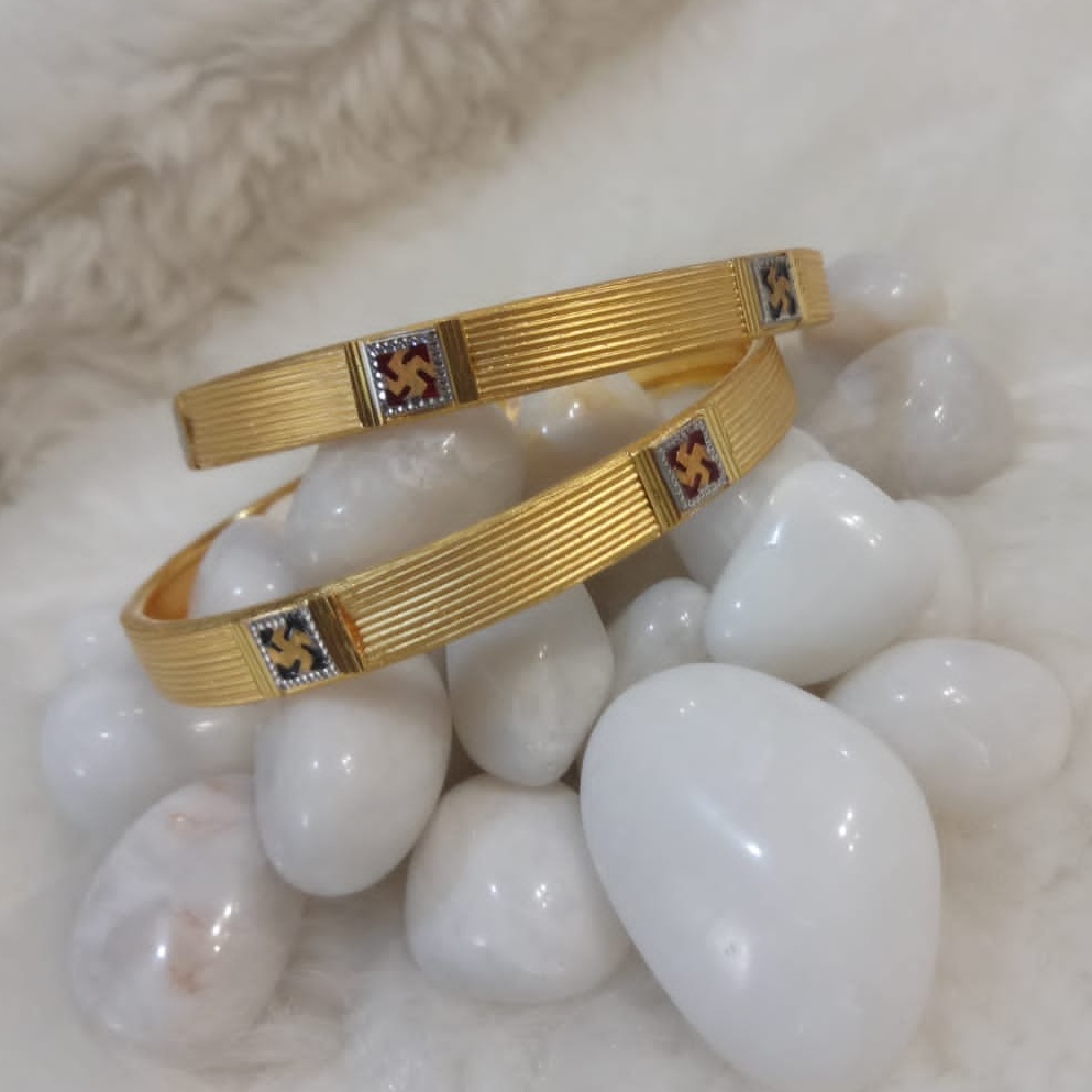 22KT Gold Designer Wedding Copper Kadli Bangle SGB03