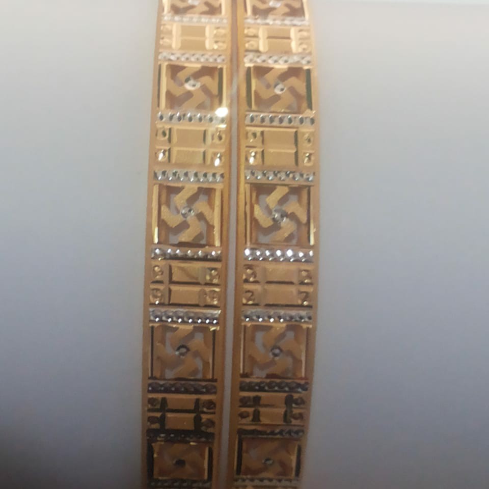 916 cz swastik Design bangle sg-162