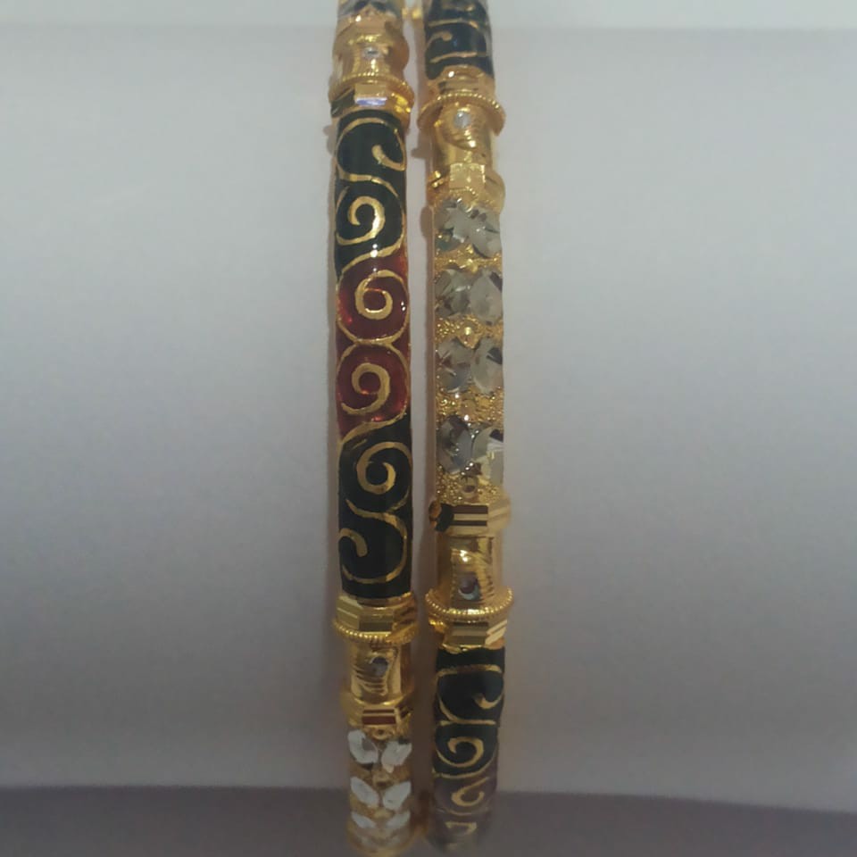 22kt Gold Meenakari Bangle SG-109