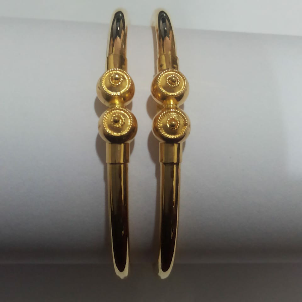 916 Gold Plain Cooper Bangle SG-72