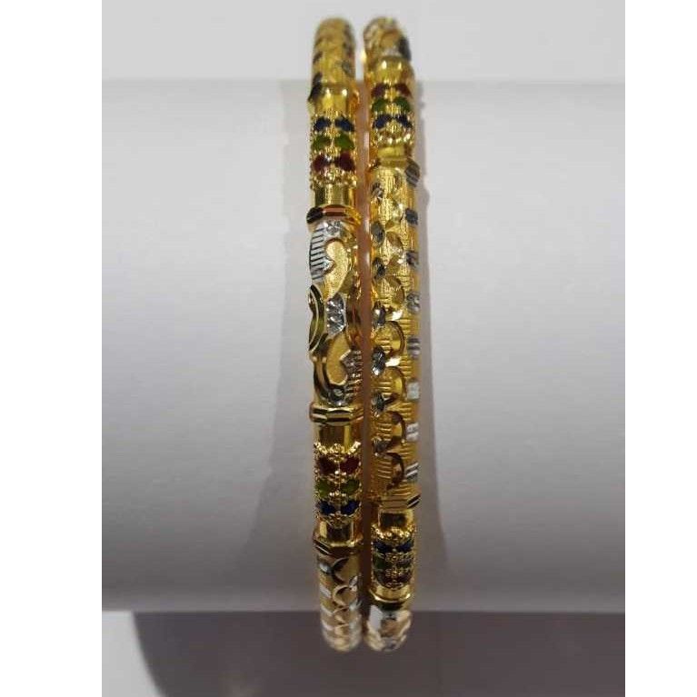 22KT Gold Antique Designer Copper Pipe Kadli