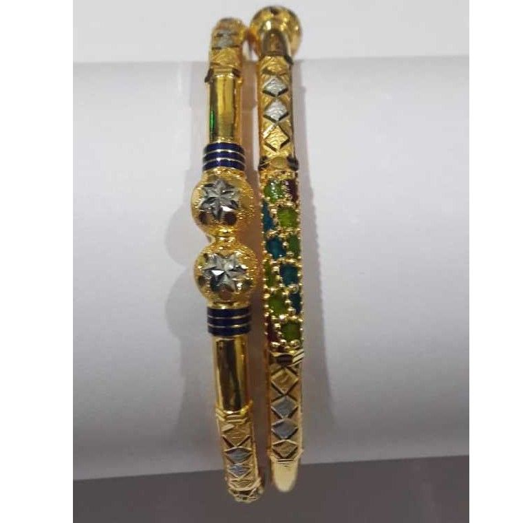 916 Gold Colorful Designer Copper Kadli