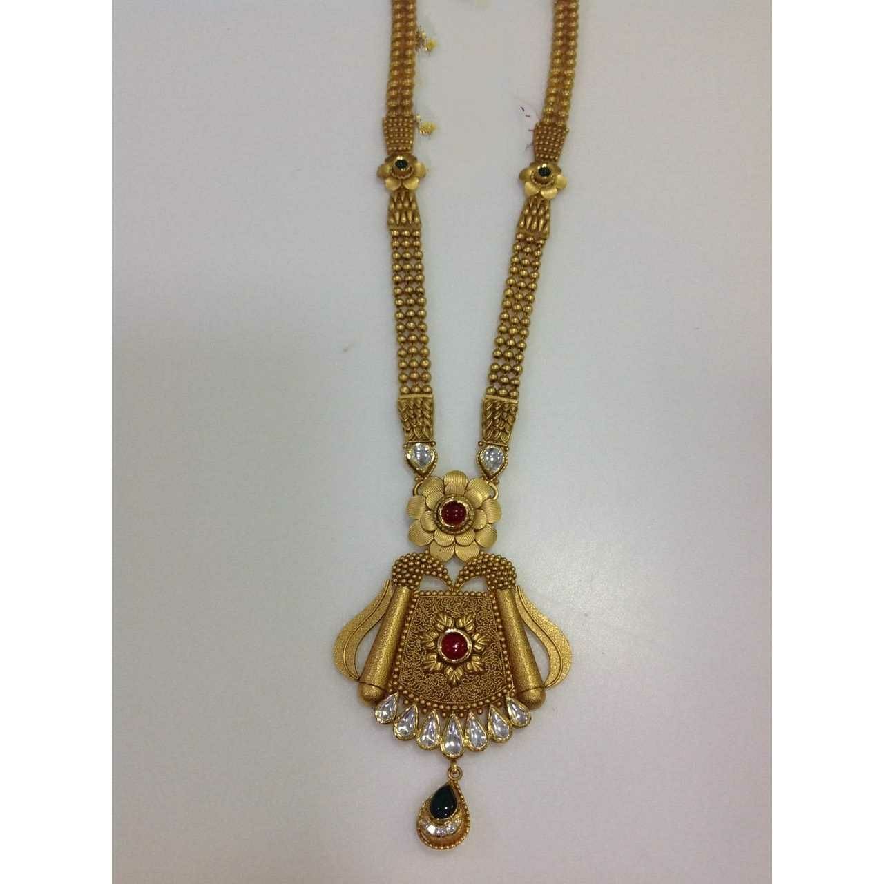 916 Gold Ladies Jadtar Antique Necklace set