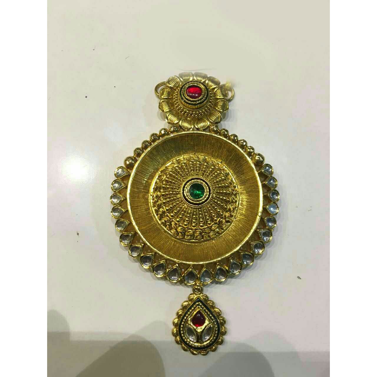Gold Ladies Jadtar Antique Mangalsutra Pendant