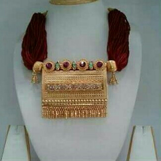 22KT Gold Rajwadi Necklace