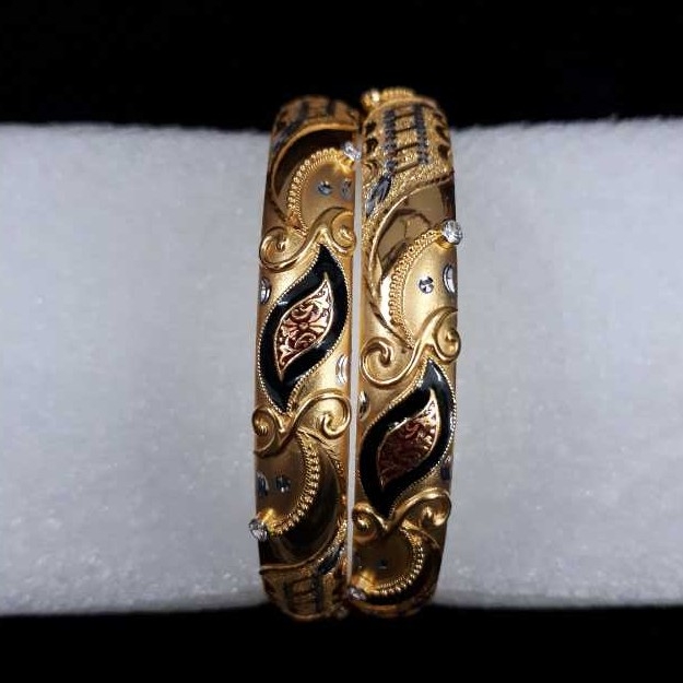 22KT Yellow Gold Ladies Indian Fancy Hand - Crafted  Bangles
