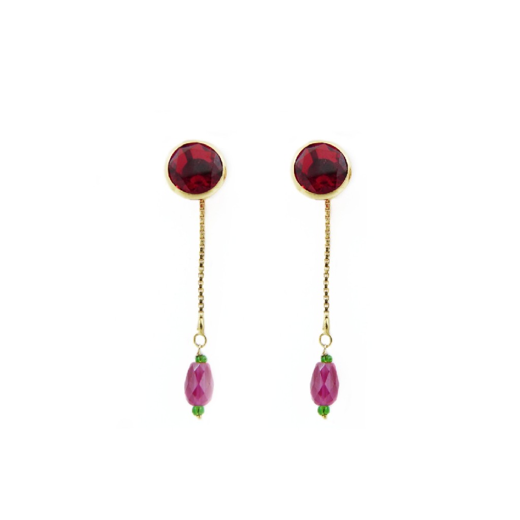 18K Gold Colour Stone Folding Hanging
