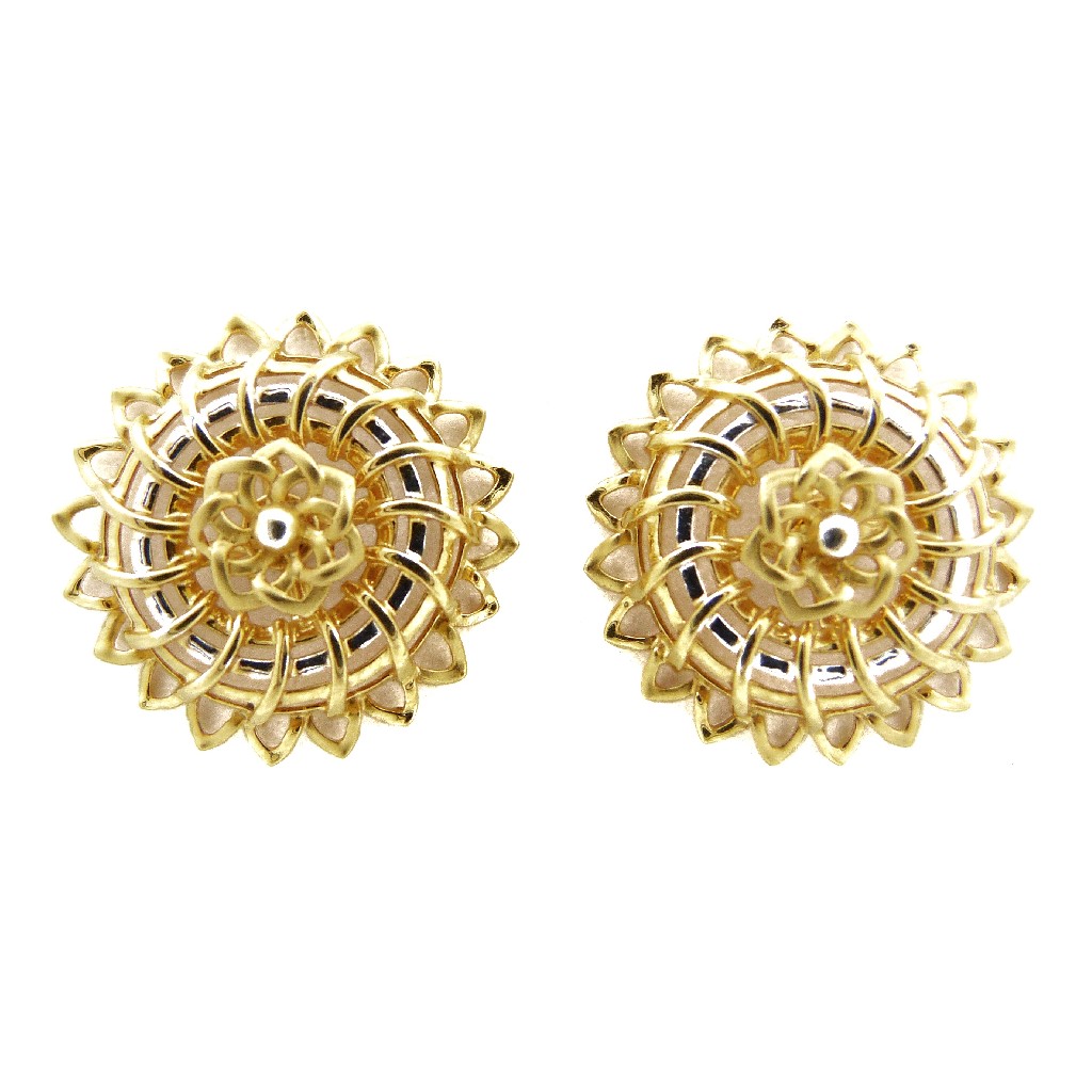 22K Gold Trendy Round Earring