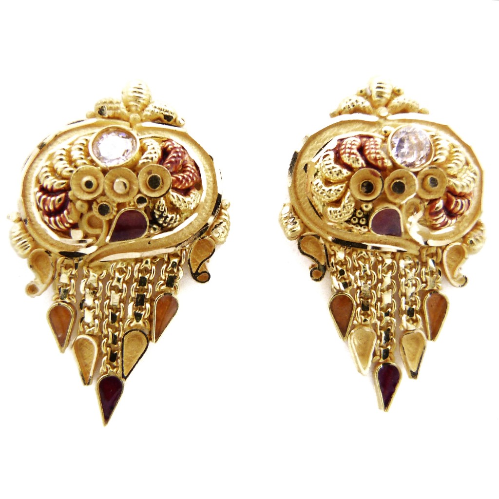 22K Gold Fancy Earring