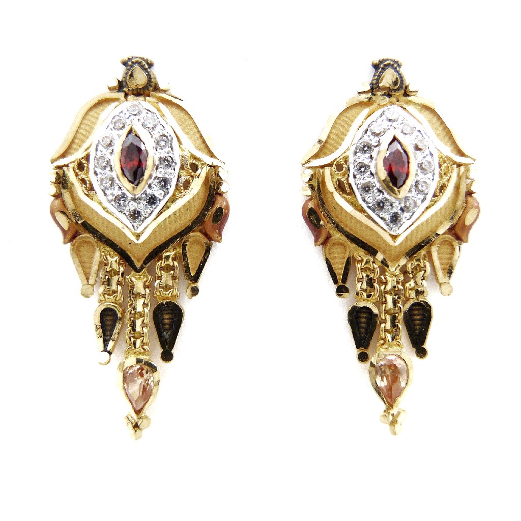 22K Gold Fancy Earring