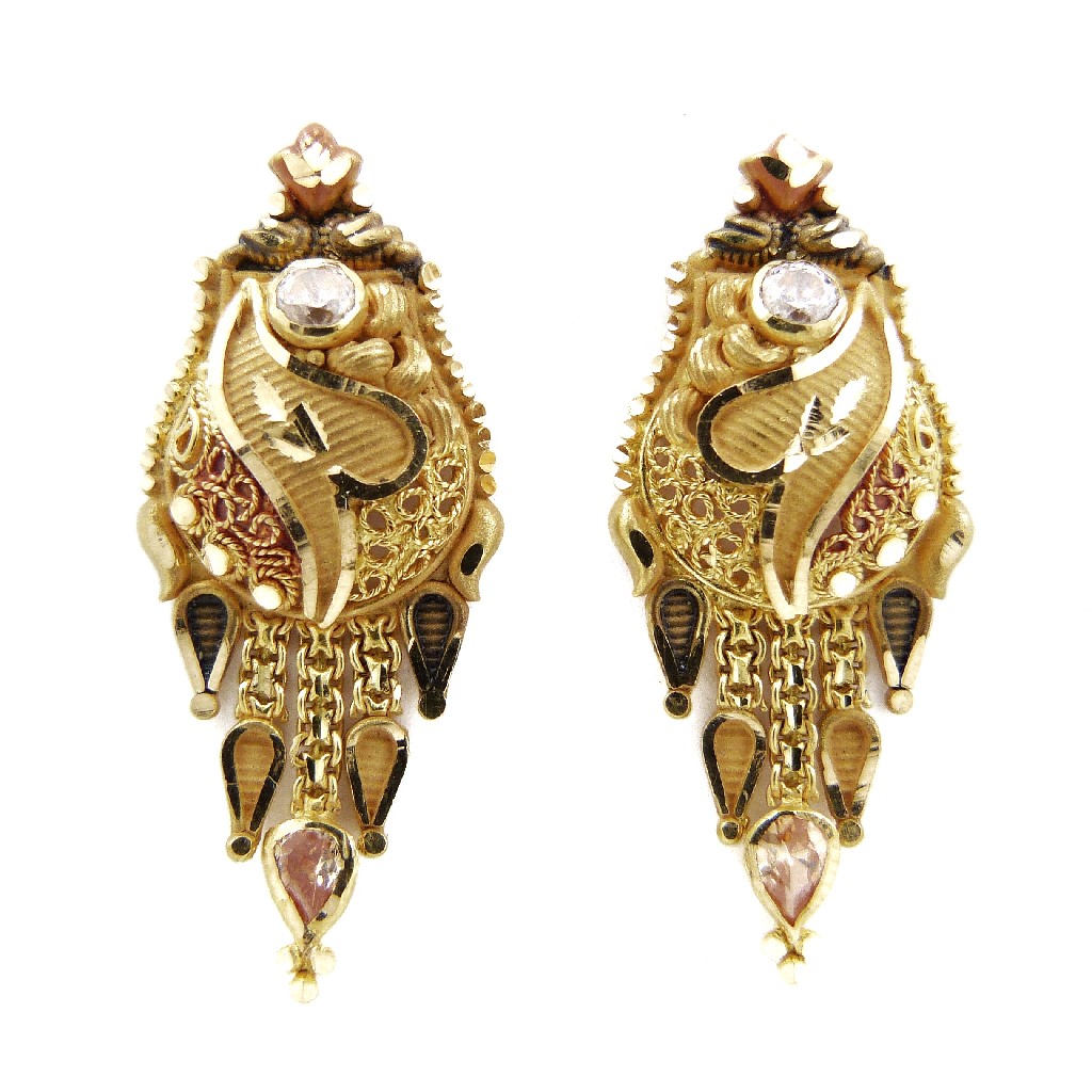 22K Gold Fancy Earring