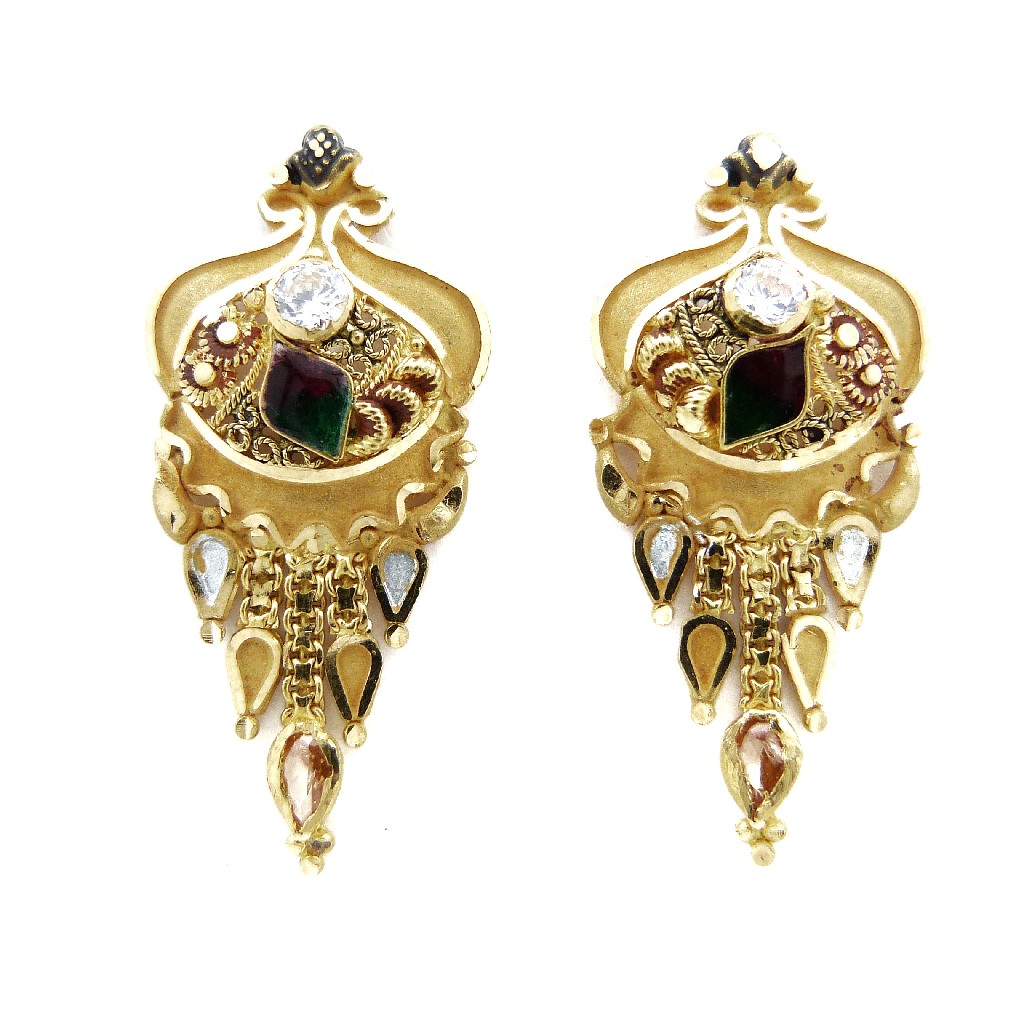 22K Gold Fancy Earring