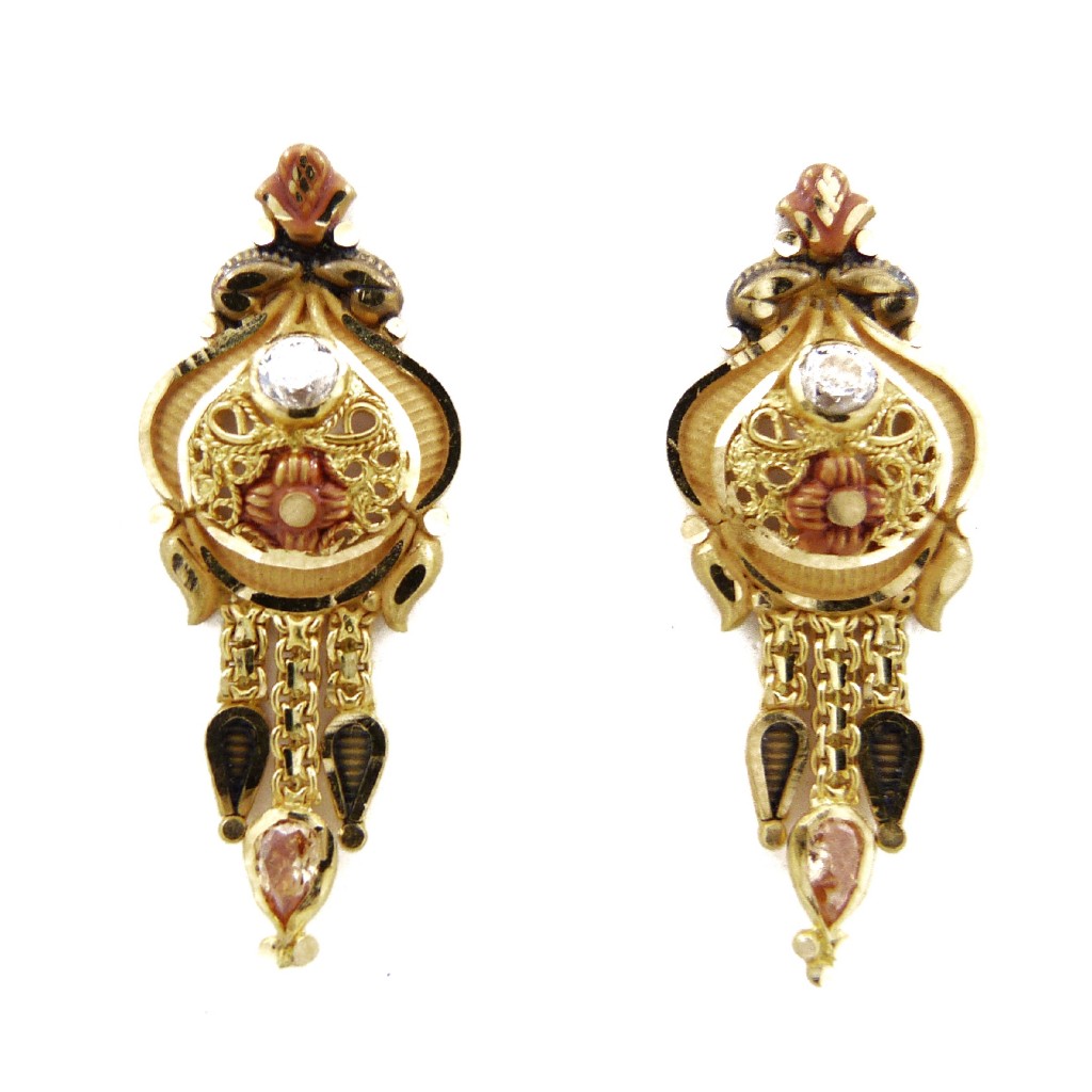 22K Gold Fancy Earring