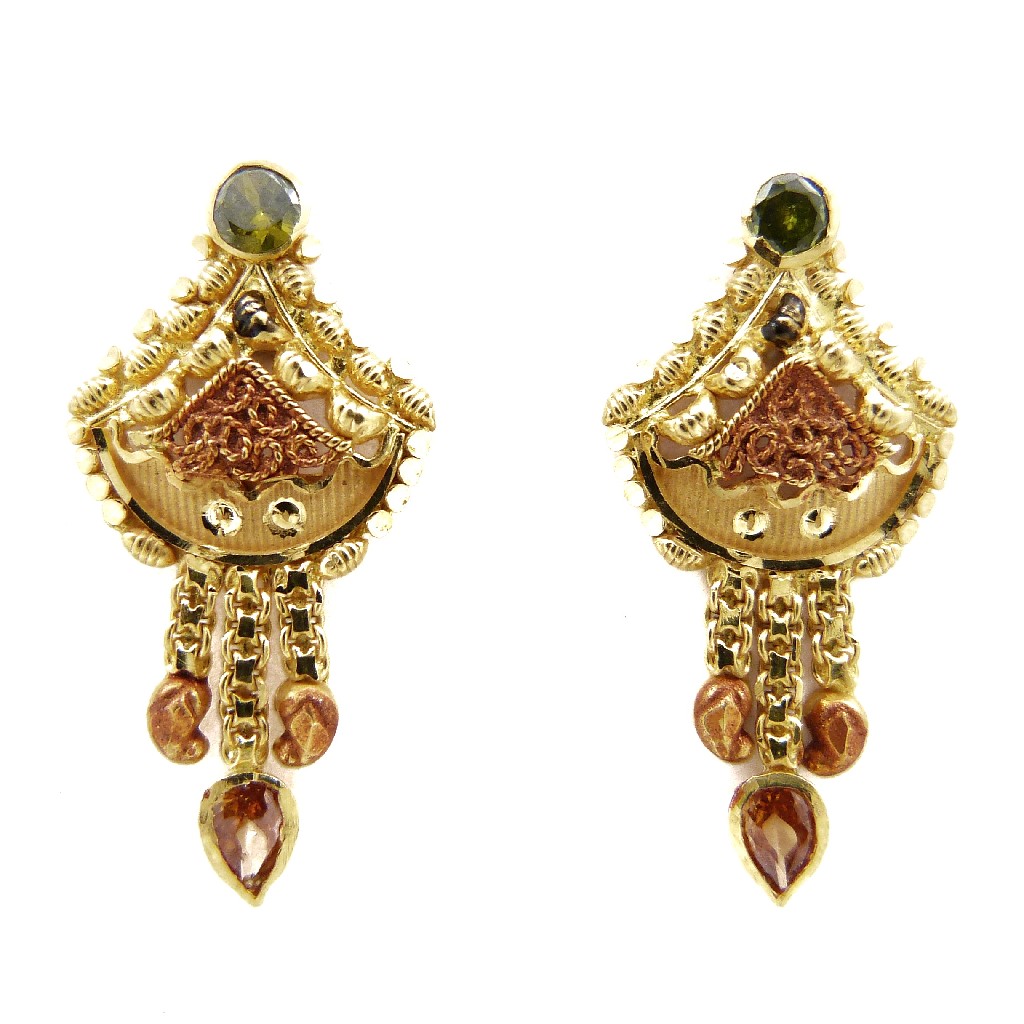 22K Gold Fancy Earring