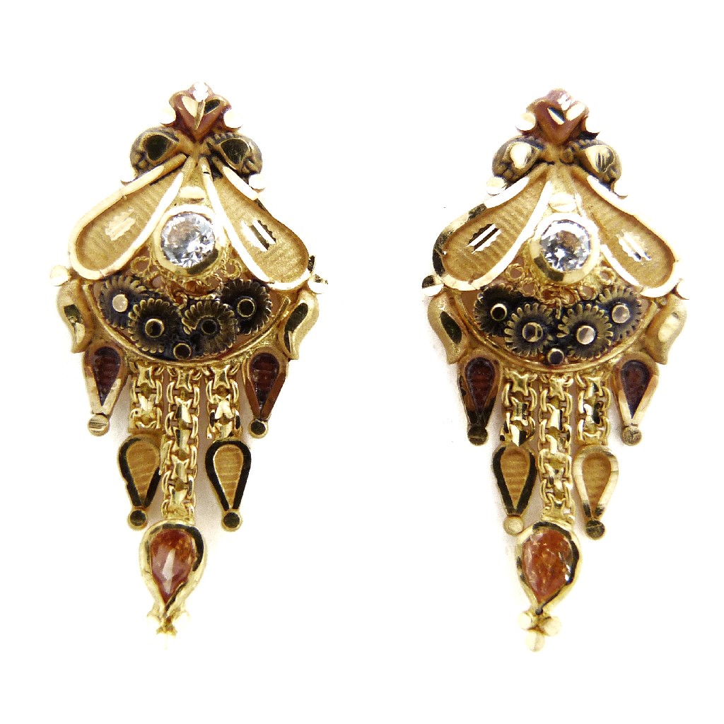 22K Gold Fancy Earring