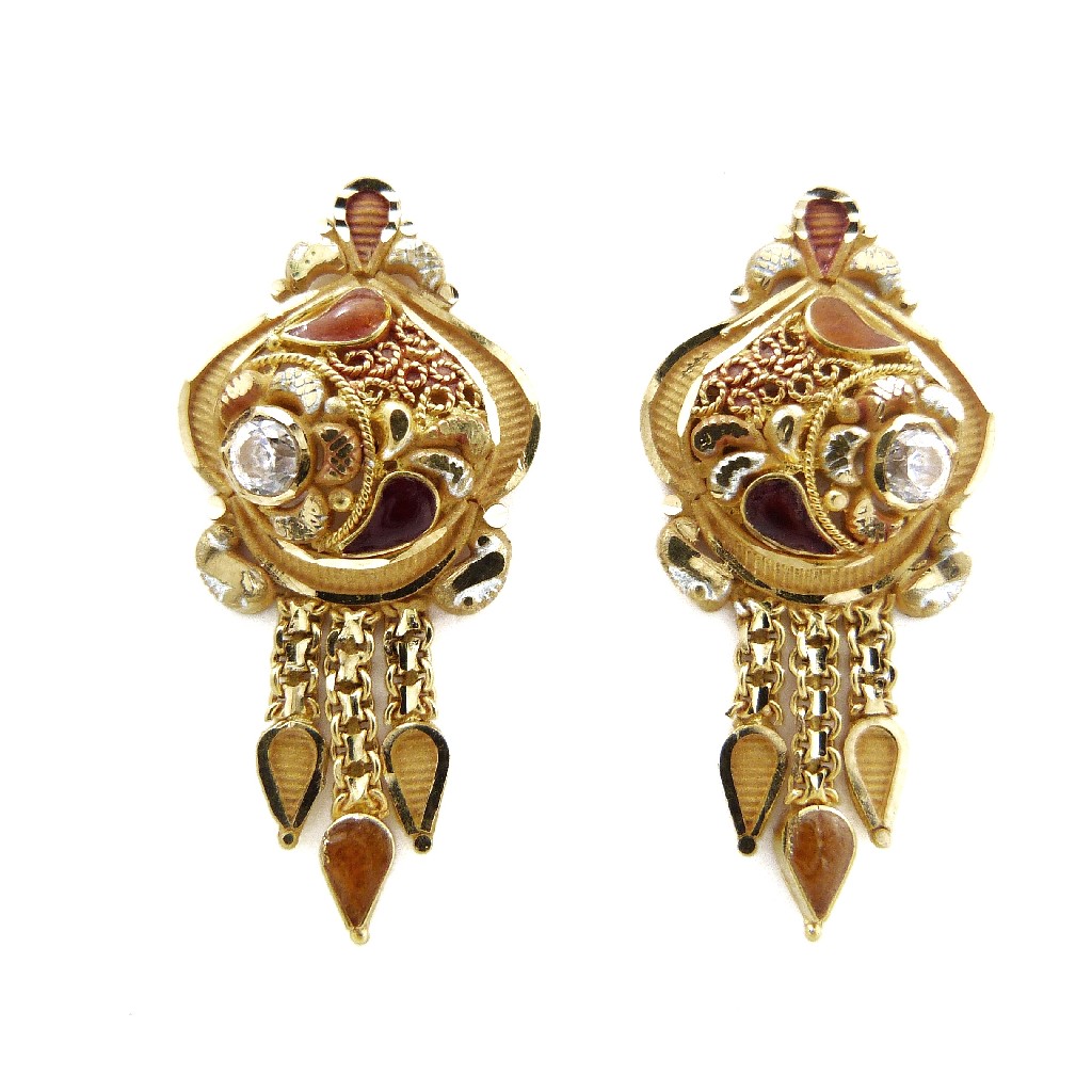 22K Gold Fancy Earring