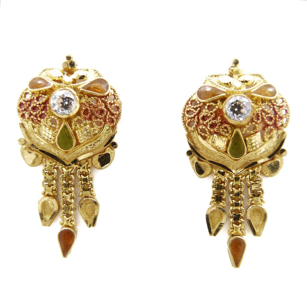 22k gold fancy earring