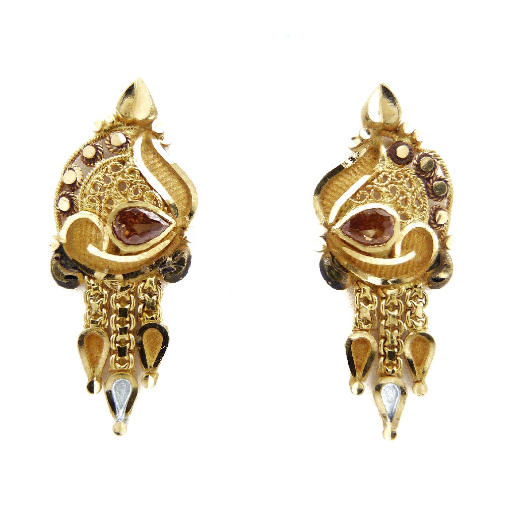 22K Gold Fancy Earring