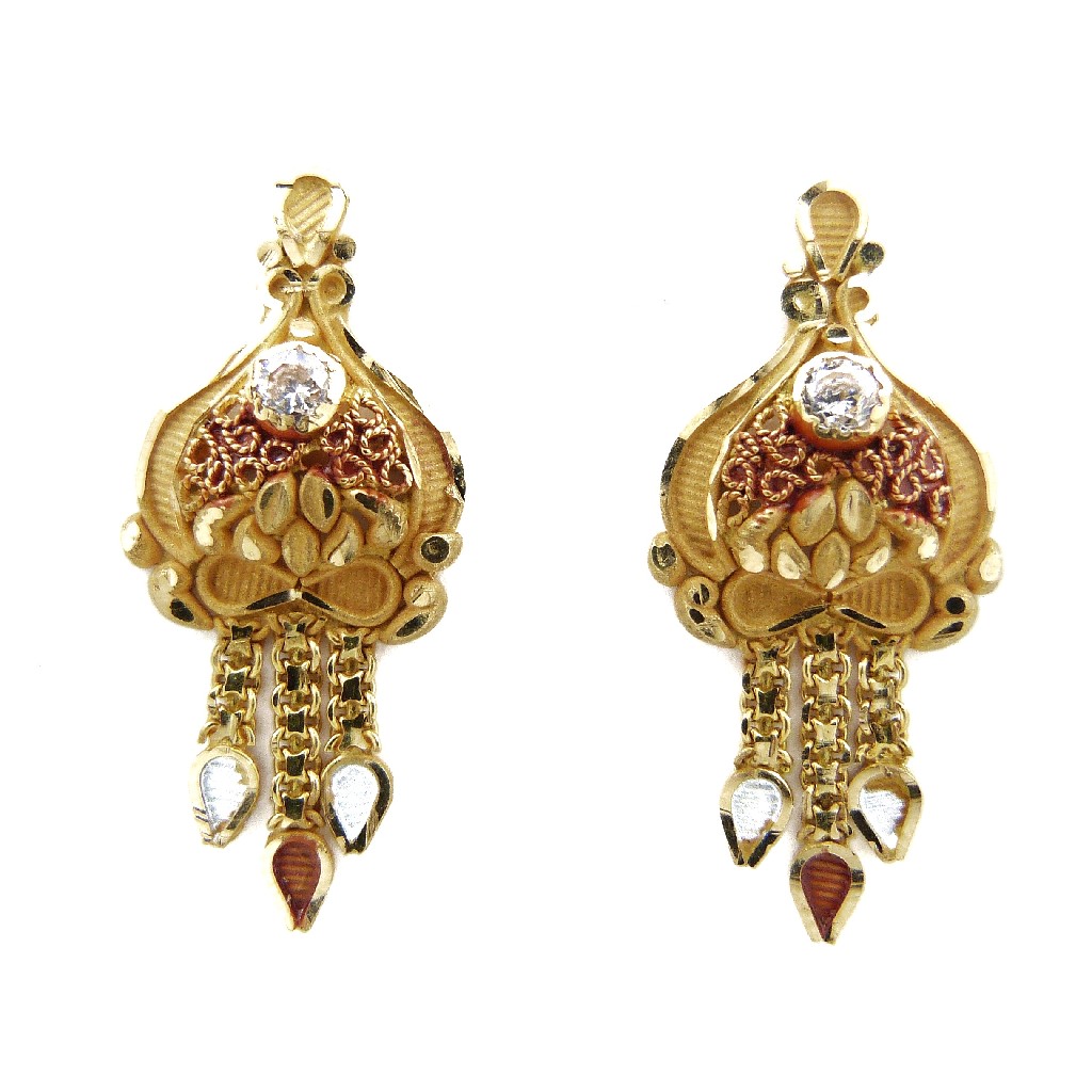22K Gold Fancy Earring