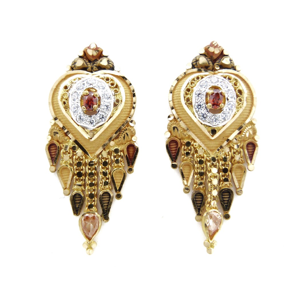 22K Gold Fancy Earring