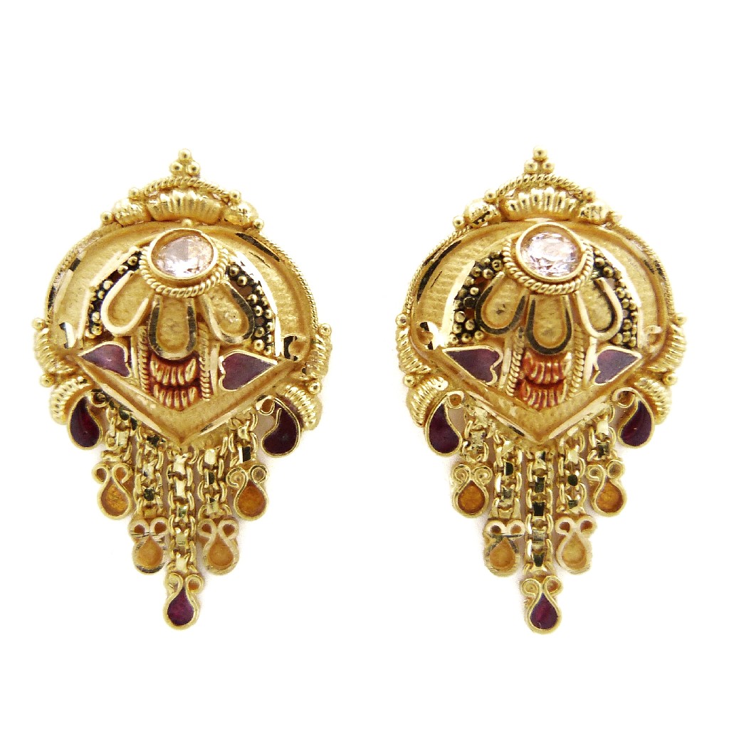 22K Gold Fancy Earring