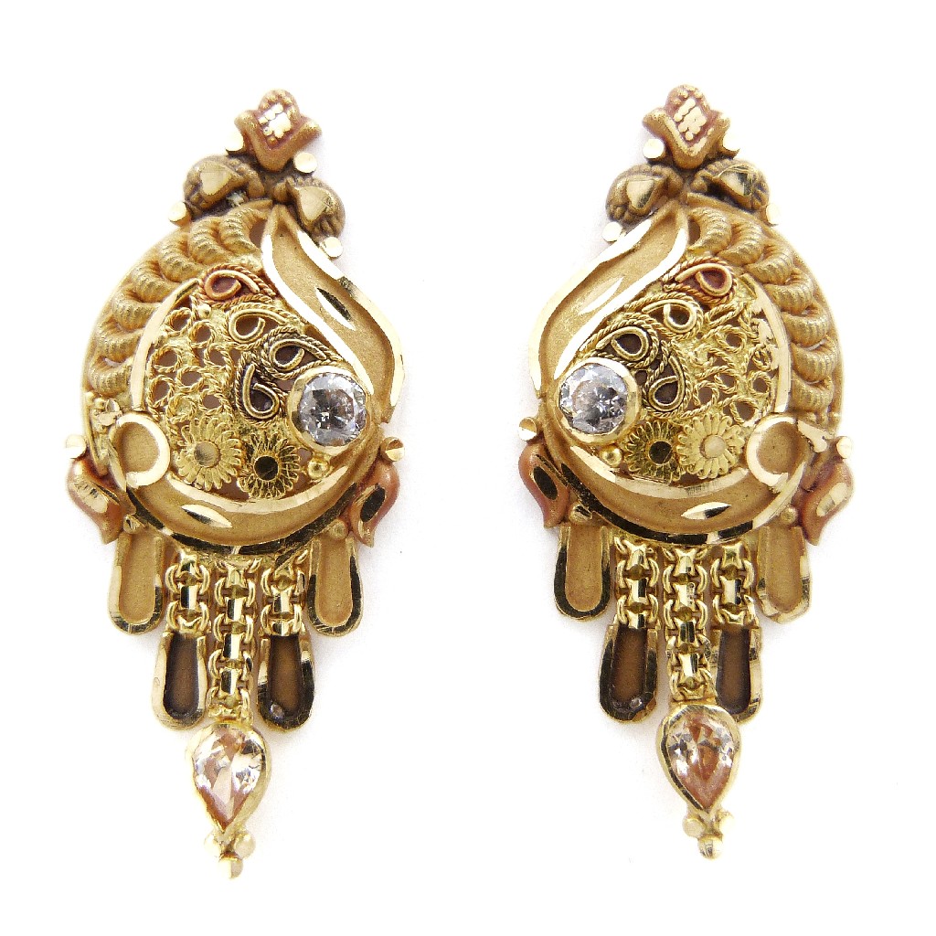 22K Gold Fancy Earring