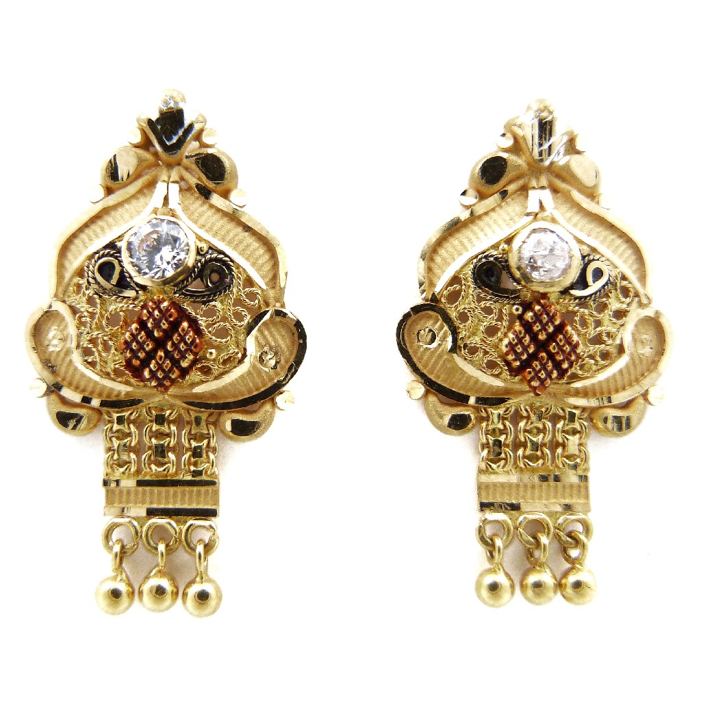 22K Gold Fancy Earring