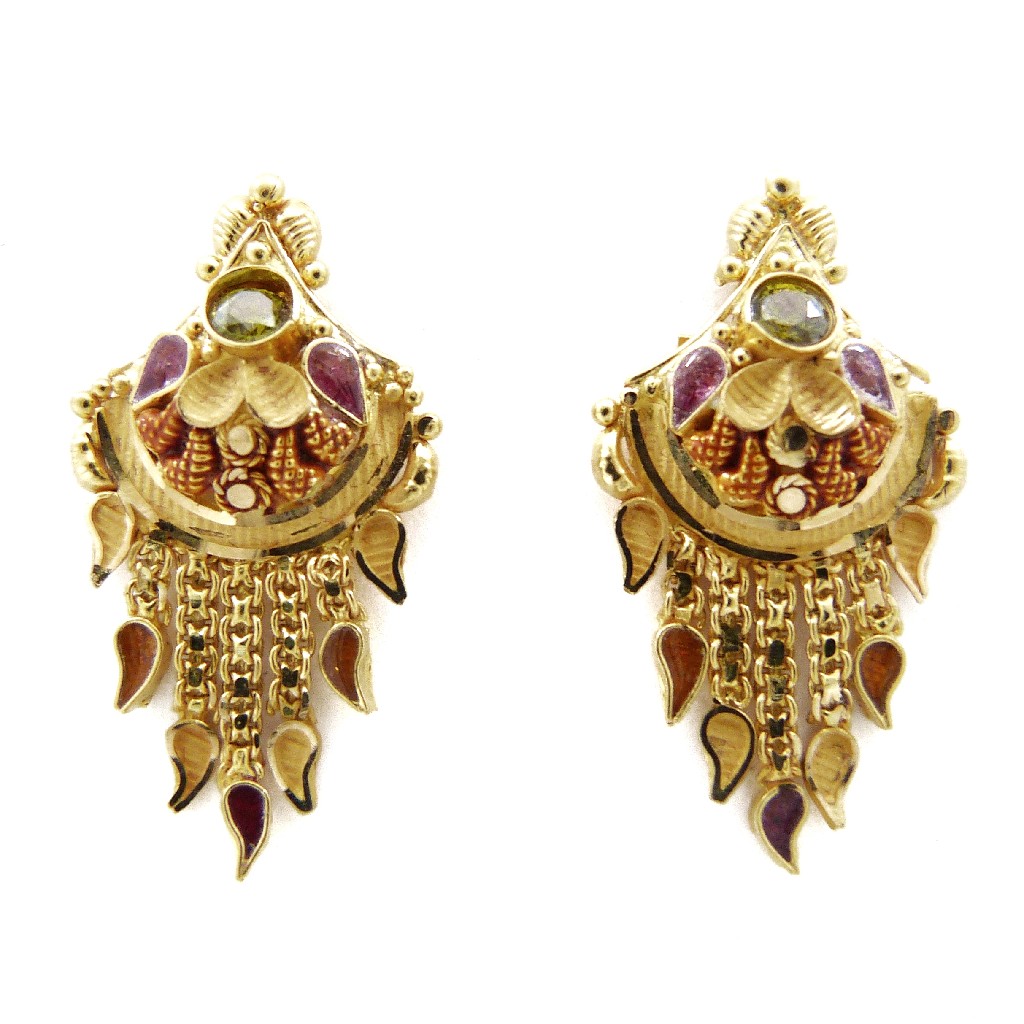 22K Gold Fancy Earring