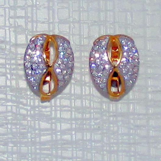 Modern 916  Gold Ladies Earrings